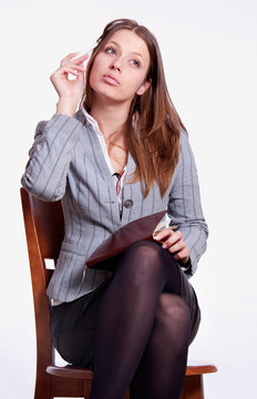 woman with diary