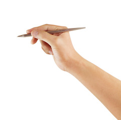 hands with pen