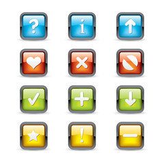 Navigation Square Button Icons