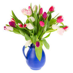 Colorful bouquet tulips