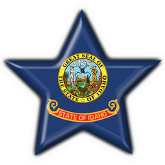 Idaho (USA State) button flag star shape