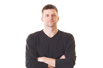 Handsome guy isolated on white