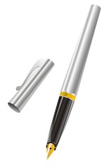 fountain pen with the golden nib