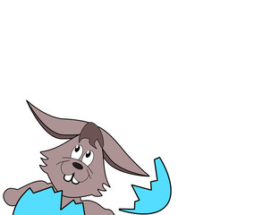 Schlüpfender Hase im Eck 2