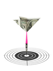 Money darts and target