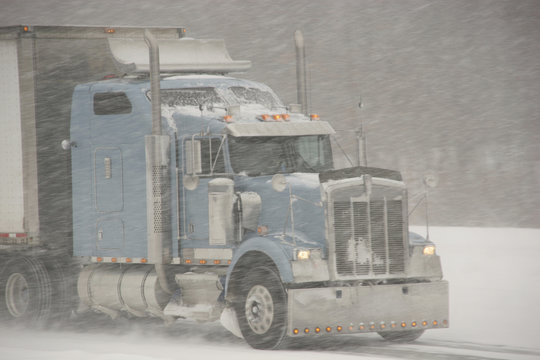 Semi-Truck winter driving