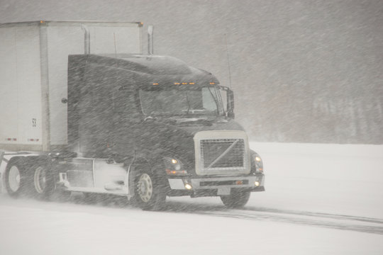 Semi-Truck winter driving
