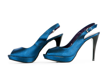 Woman shoes isolated on the white background