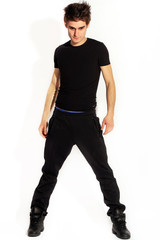 ballerino su sfondo bianco