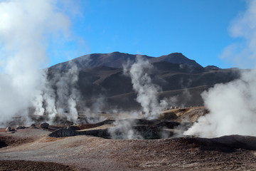 Fototapeta na wymiar Fumaroles Volcano, 4900 m., Boliwia.