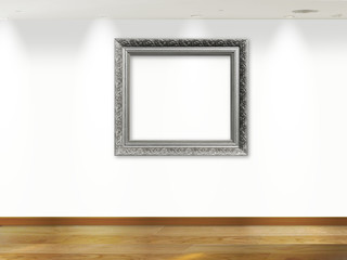 Frame in white room