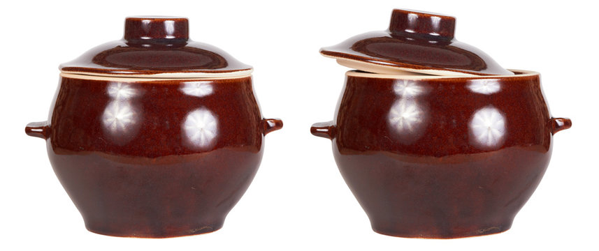 Two clay pot