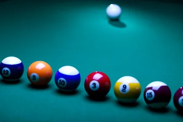 Foto op Plexiglas Billiard balls close up © Sebastian Duda