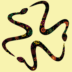 Three snakes