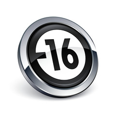 icône bouton internet programme interdit -16