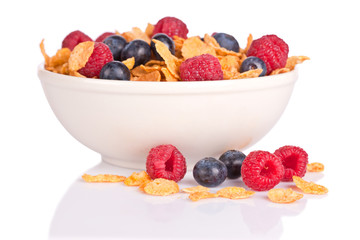 Cornflakes with fruits