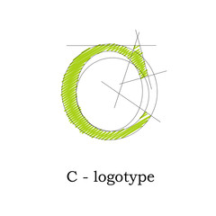 Obraz premium Logo design letter C # Vector
