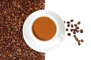 Coffee in a white mug