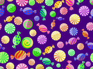 colorful striped candy seamless pattern