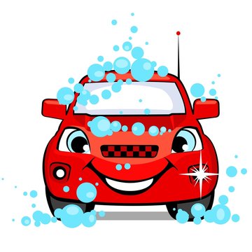 The car on a car wash