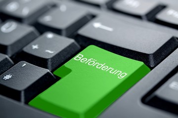 Beförderung grüne Taste