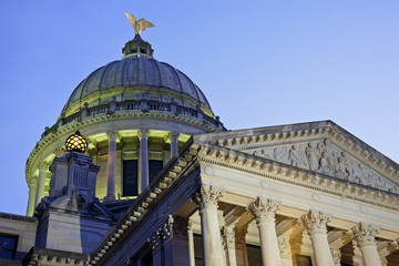 Dome of State Capitol Building in Jackson