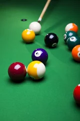 Foto op Plexiglas Billiard table and balls © Sebastian Duda