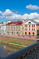 Small hotels on the bank of the river