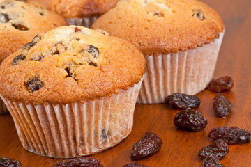 Muffins and  raisins