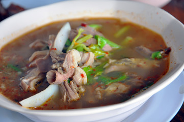 Thai food in restaurant