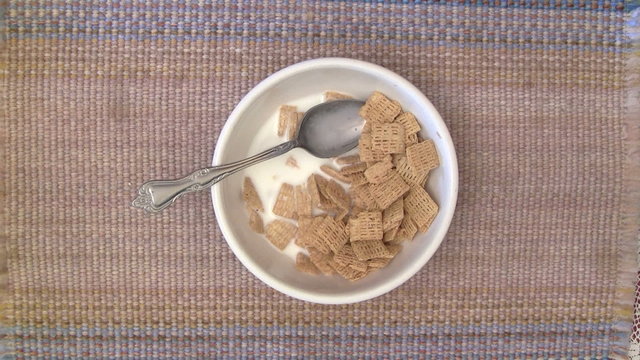 Eating A Bowl Of Cereal Time Lapse