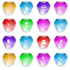 Vector set of stickers