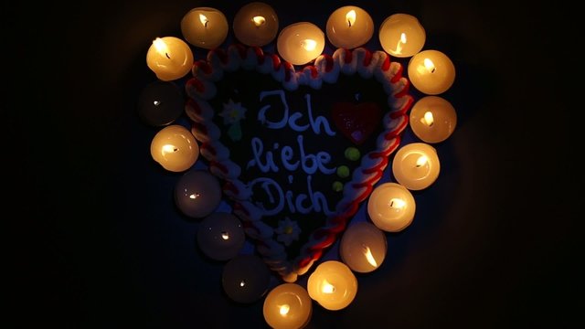 Lebkuchenherz & Kerzen