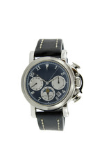 Rich silver chronograph watch