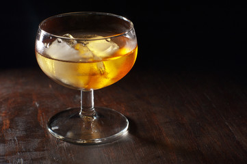 Glass with liqueur