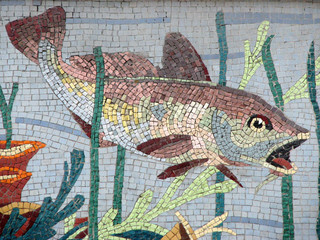 Panele Szklane  Mozaika (ryba)