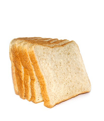 sliced of whole wheat bread isolated