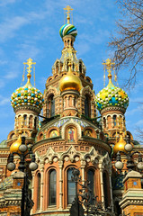 Fototapeta na wymiar The Church of the Savior on Spilled Blood in St. Petersburg