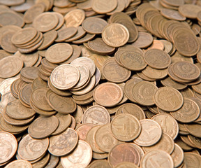 Considerable quantity of copper copecks of the USSR