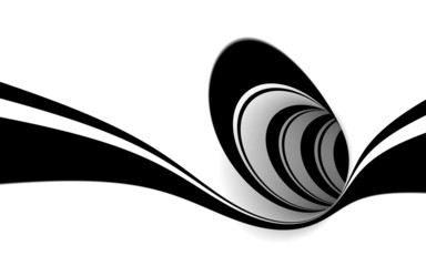 Abstract black and white spiral