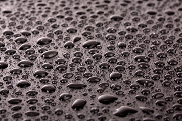 water drops on black