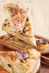 baked food : apple pies on plate