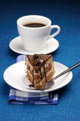 Piece of cake and coffee
