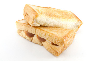 sausage sandwich with mayonnaise