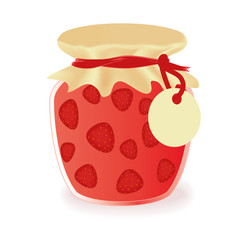 jar of strawberry jam