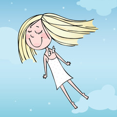 Cute little angel in heaven