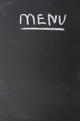 blackboard concept with menu