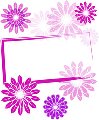 pink  Rahmen Blüten Vorlage