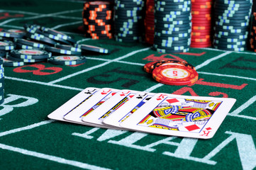 Obraz premium Place a poker player