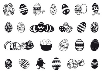 Fototapeta premium set con icone di uova di Pasqua